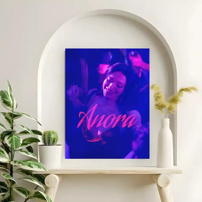 Affiche du film Anora, autocollants haute définition, adaptés à la chambre à coucher, au salon, à la