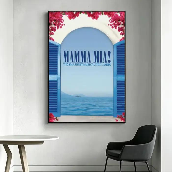 Affiche du film Mamma Mia, art HD, imperméable, mur autocollant, décoration esthétique pour la maiso