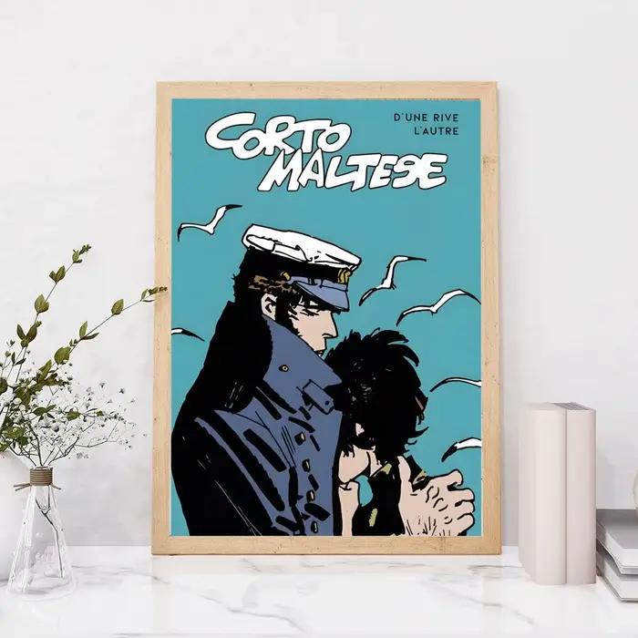 Affiche classique C-Corto MalteseS, affiche personnalisée en PP, autocollant mural épaissi pour la d
