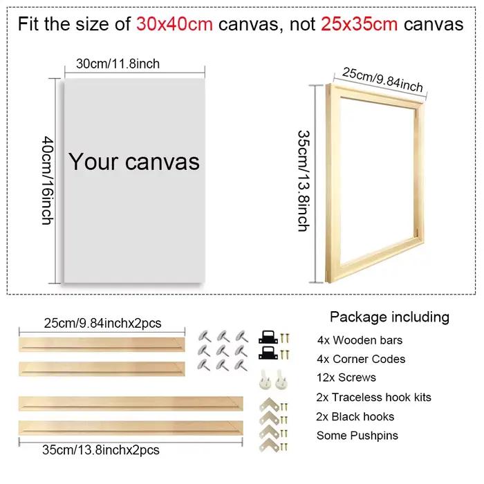 Cadre photo en bois naturel 25x35 30x40cm, pour mur, toile, cadre de peinture diamant, affiche photo