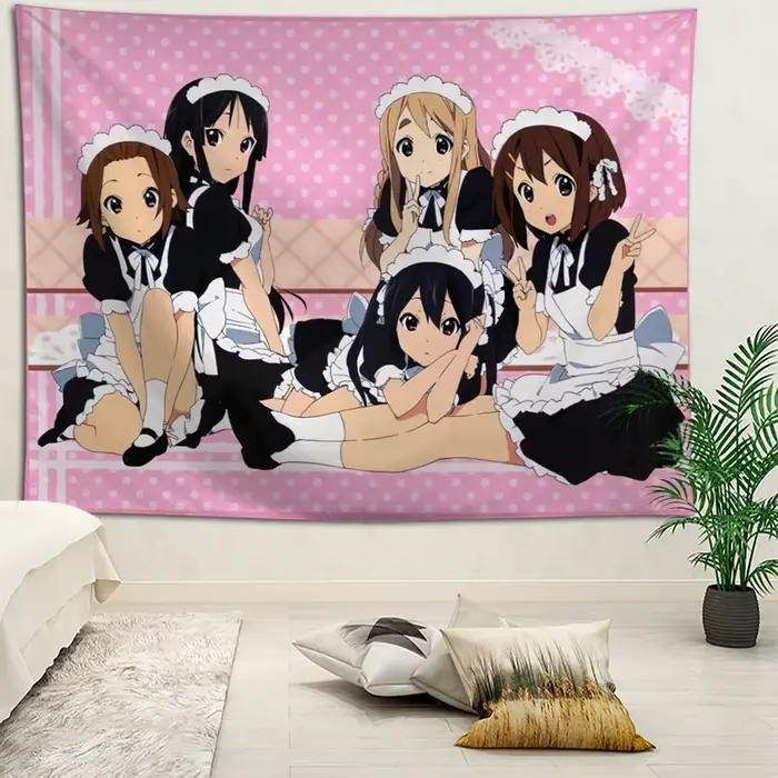 K-ON! Tapisserie murale suspendue style bohème, Mandala, accessoires de décoration pour la maison