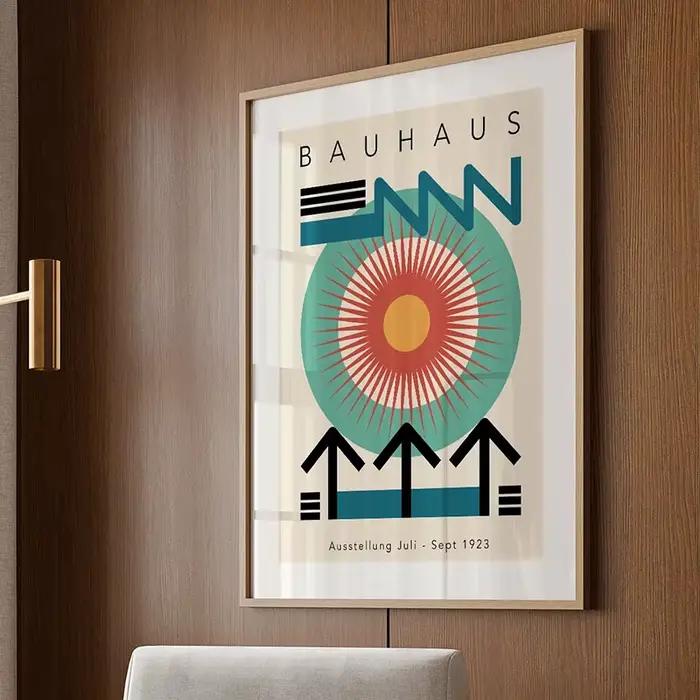 Bauhaus Geometric Lines Rainbow Abstract Wall Art Posters Prints Nordic Canvas Painting Hotel Bar Pi