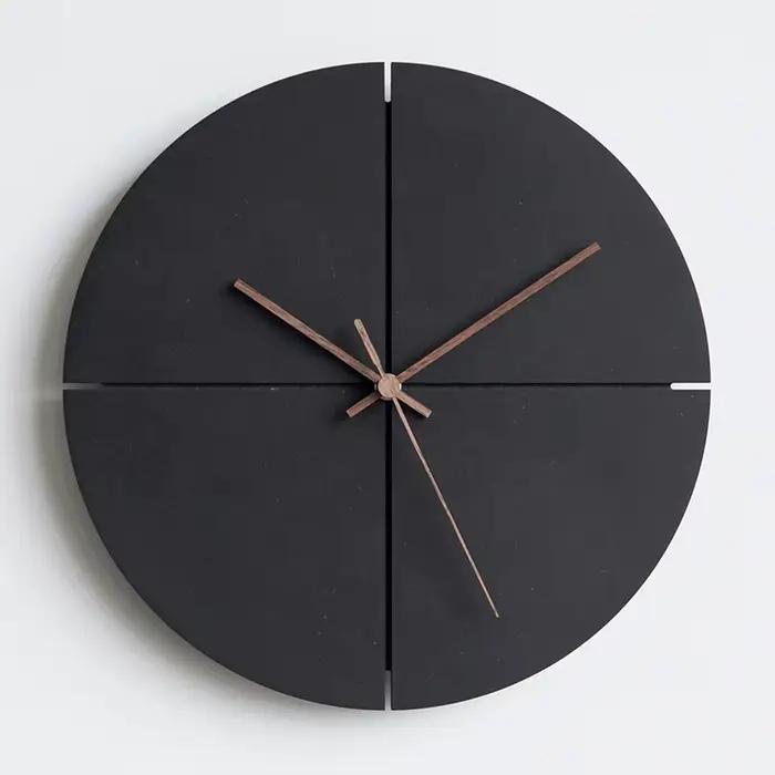 Horloges murales carrées italiennes, numérique unique, petit appartement, simplicité, décoration noi
