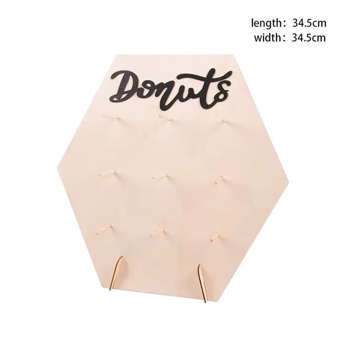 Mur de beignet en bois à faire soi-même, décoration rustique de mariage, décor de Table de fête, réc