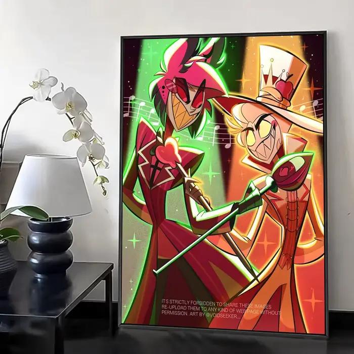 Anime h-hazbin h-hôtel Alastor peinture calligraphie toile affiche mur Art intérieur couloir décorat