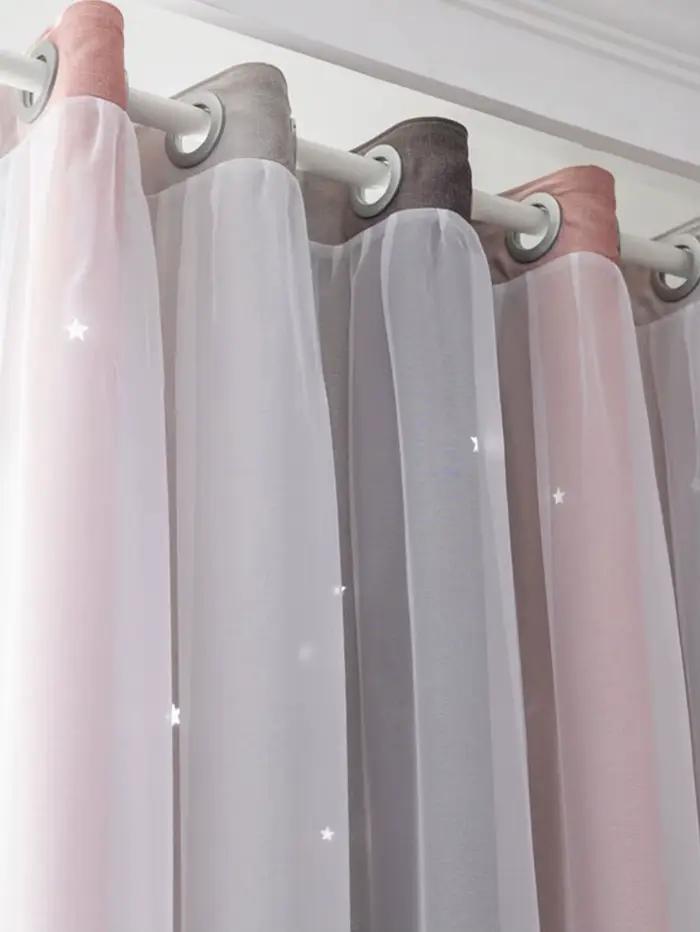 Rideaux occultants pour enfants, pour chambre à coucher, isolation thermique, étoiles scintillantes
