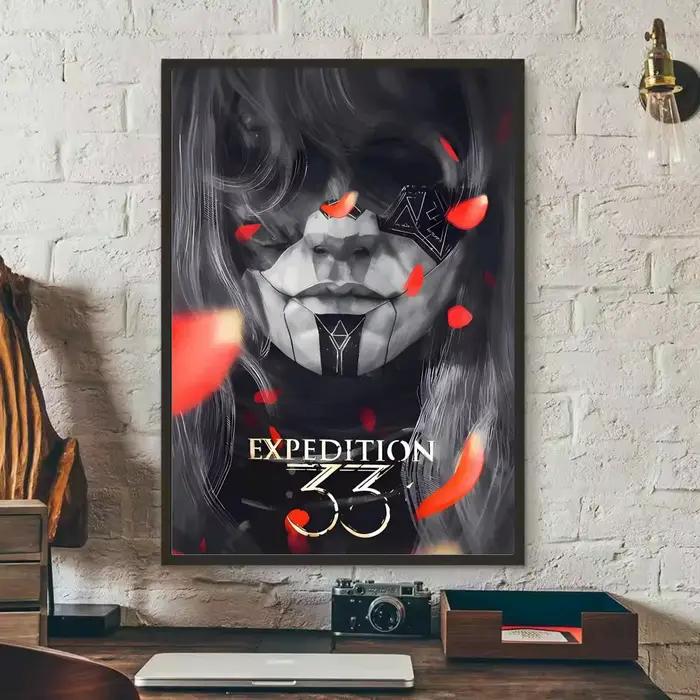 C-Clair Obscur Expedition 33 Poster autocollant mural amovible pour salon – Poster artistique, décal