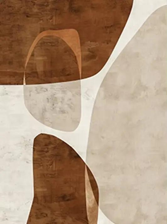 Ensemble de 3 imprimés d'art mural abstraits Beige Tan, affiches texturées, peintures sur toile mini