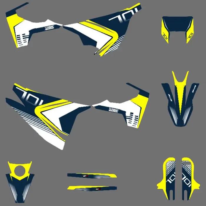 Autocollants graphiques de fond de moto 3M, décalcomanies pour Husqvarna 701 SUPERMOTO endflats 2015
