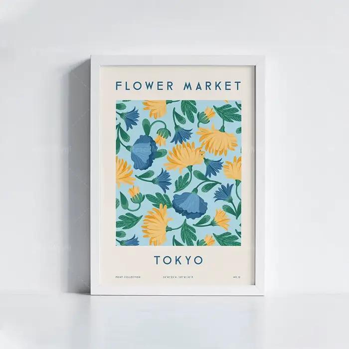 Affiches Takflower du marché des fleurs, impression d'œuvres d'art de famille d'art moderne imprimab