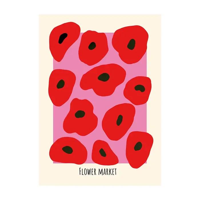 Affiches de fleurs modernes, peinture sur toile minimaliste, impression de fleurs magnifiques, table