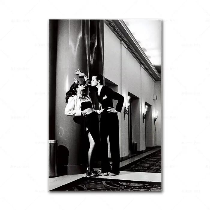 Affiche de mode en noir et blanc pour la décoration de la maison, peinture sur toile, art mural, imp
