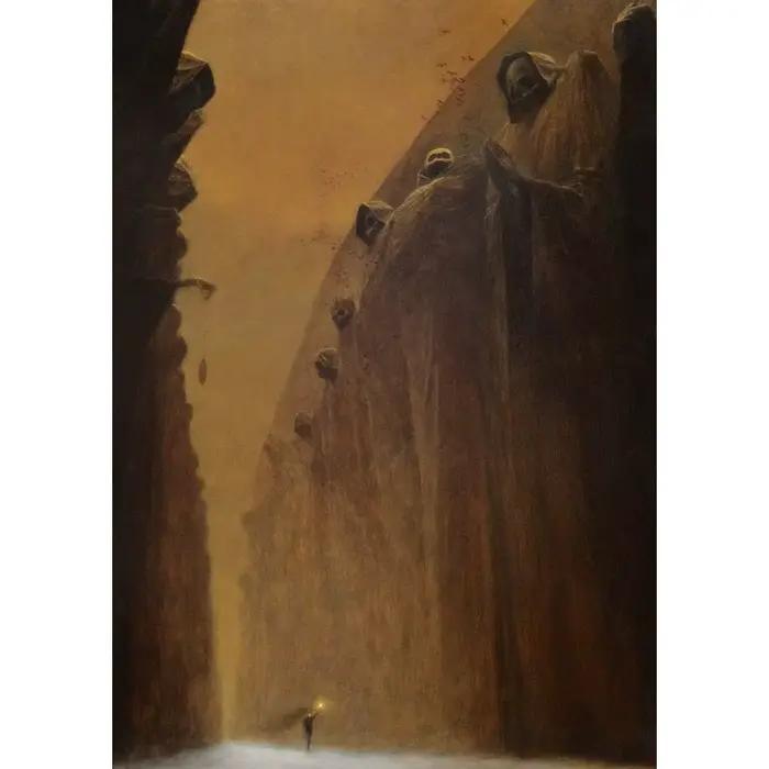 Kits de peinture à l'huile par numéros Zdzislaw Beksinski, toile de dessin, images par numéros, déco