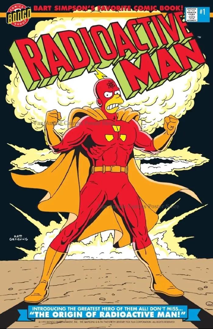 Affiche sur toile T-The S-Simpsons Fallout Superman Crossover, art mural exquis pour salon et chambr