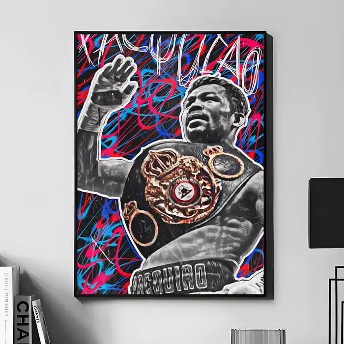 Affiche murale de boxe M-Manny P-Pacquiao, impression artistique adaptée au salon, chambre à coucher