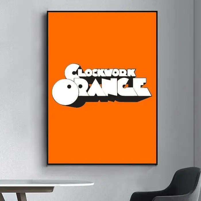 Affiche Orange mécanique, autocollant mural fantaisie pour salon, Bar, peinture décorative Vintage d