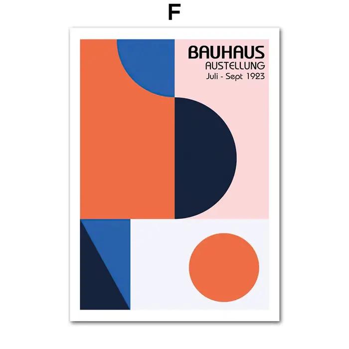 Bauhaus – galerie murale de géométrie Mondrian, peinture sur toile Pop Art, affiches et imprimés nor