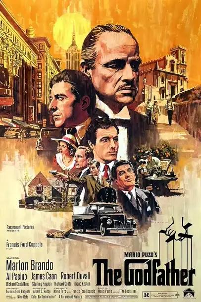 Peinture Vintage le parrain, scène de film emblématique, affiche imprimée, personnages de film, pein