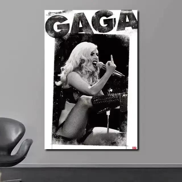 Affiche murale de Lady Gaga Born This Way Pop Singer Star, peinture sur toile, image imprimée, décor