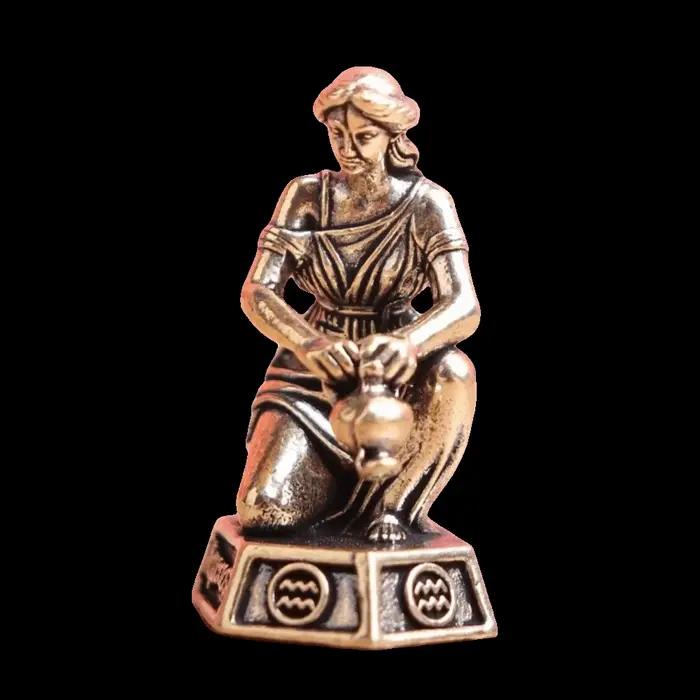 Figurines vintage de collection, artisanat miniature, les douze signes du zodiaque, décoration, stat