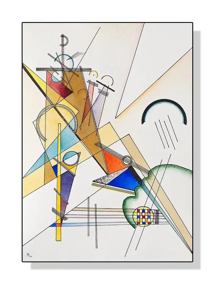 Affiches d'art mural géométrique de Wassily Kandinsky, style abstrait moderne, idéal pour la décorat