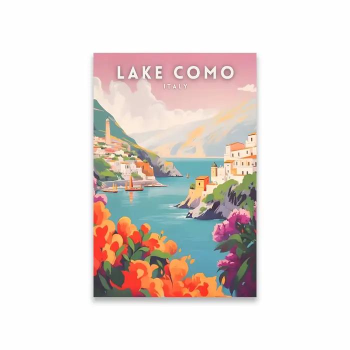 Affiche d'art colorée de scène de voyage d'italie, paysage de Cinque Terre imprimé sicile Dolomites