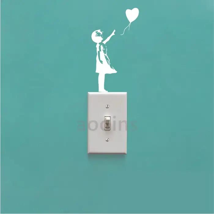 Banksy a toujours espoir mode chambre décor décalcomanie vinyle interrupteur autocollant, ballon vol