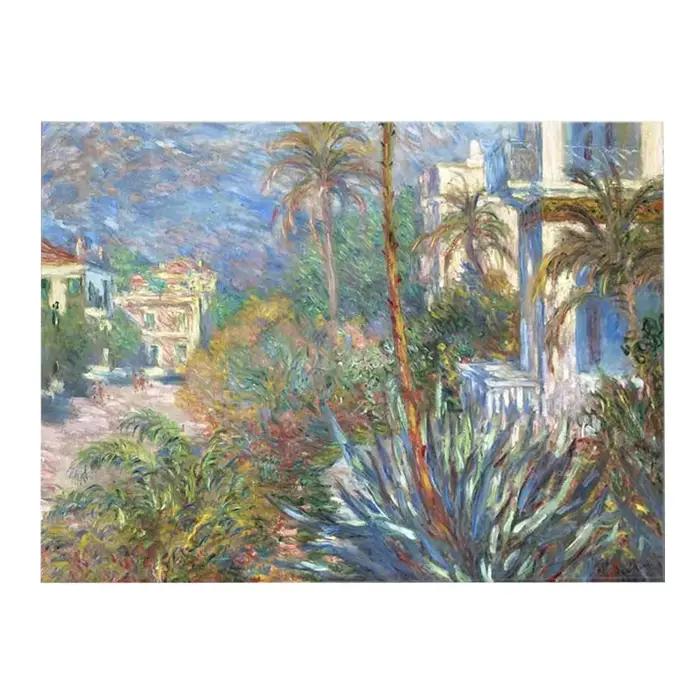 Affiche de printemps par la Seine de Claude Monet avec cadre, paysage pastChev, femme célèbre, peint