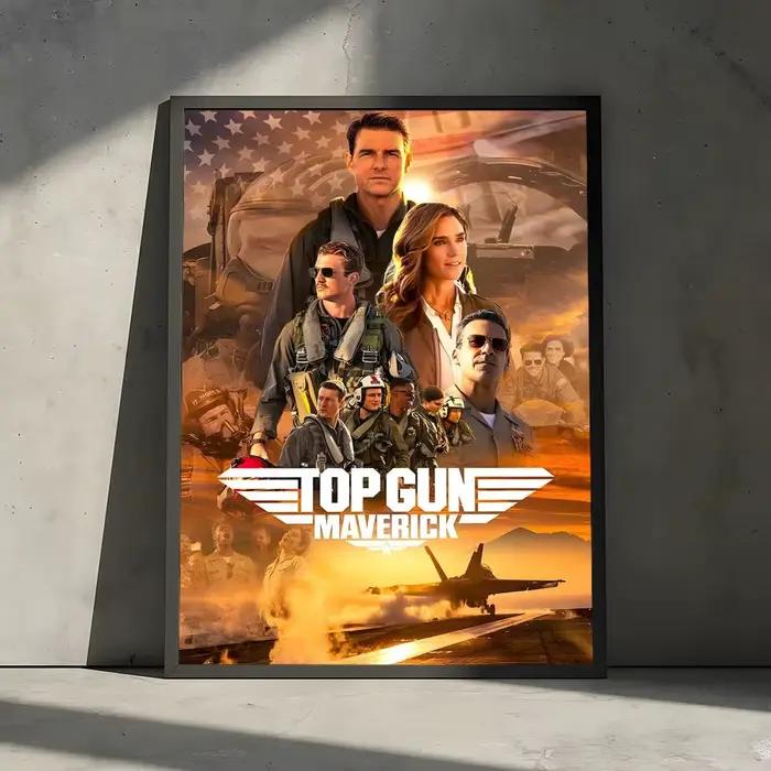 Affiche de film T-Top Gun, impression murale autocollante, imperméable, décor esthétique pour la mai