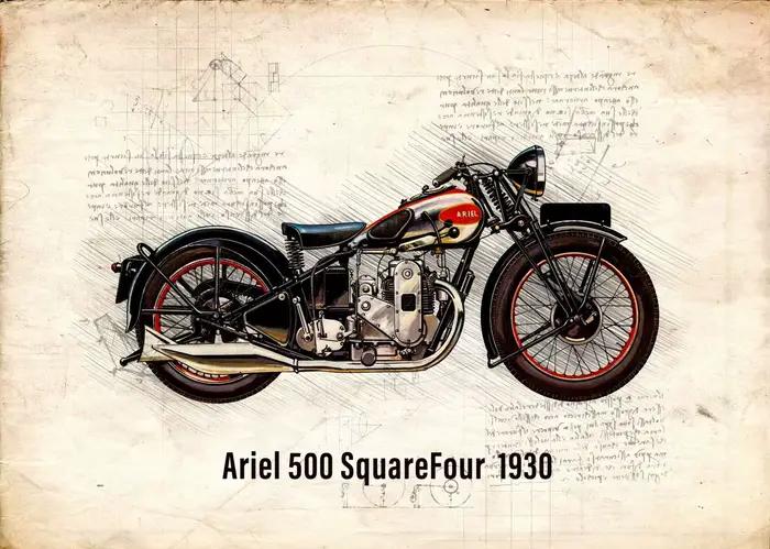 Affiche de moto classique rétro Megola 1920 Kreidler 50cc GP Racer 197, impression sur toile, décora