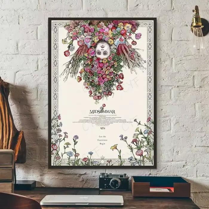 M-midsommar film d'horreur tv affiche HD art collant mur étanche maison salon chambre bar décoration