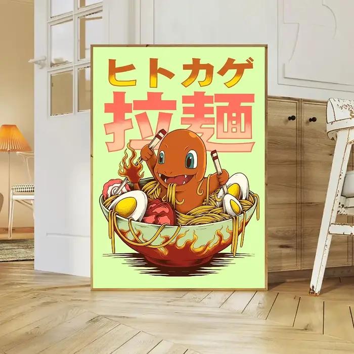 Affiche artistique sur toile Anime P-Pokemon, décoration murale pour café, maison, Bar, salle