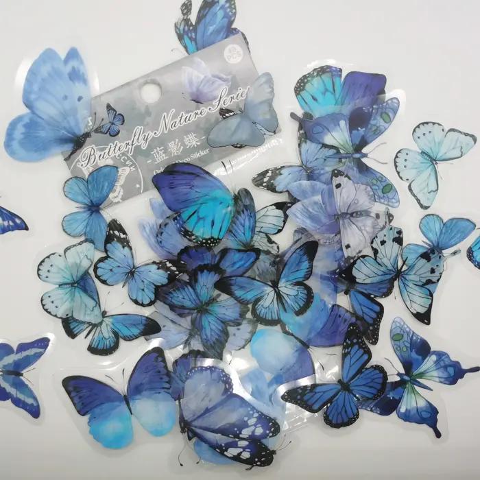 Autocollant de Collection de papillons colorés, étiquette murale pour Album de Scrapbooking, réfrigé