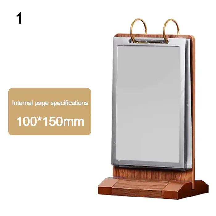 Présentoir de bureau en bois a4/A5/A6, classeur de Menu de visibilité double face, panneau publicita