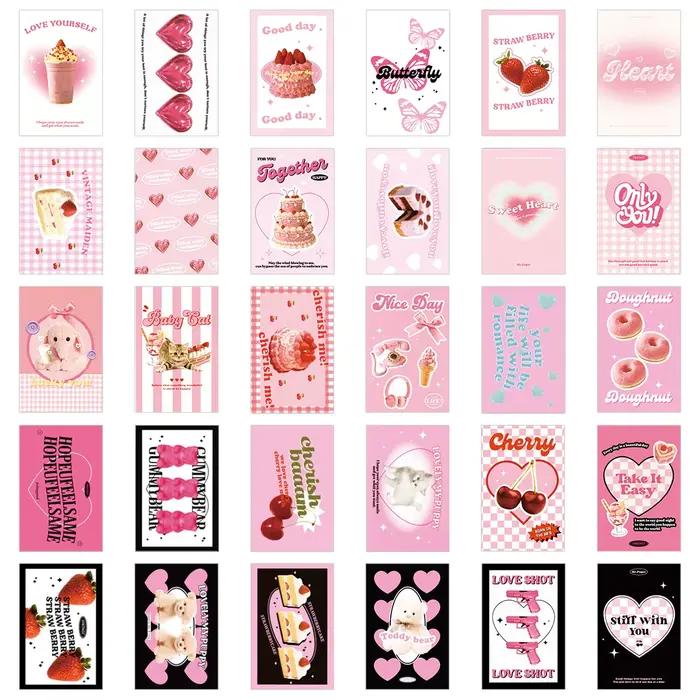 30 pièces décor de pièce, Kit de Collage mural images esthétiques, affiches pour chambre esthétique,