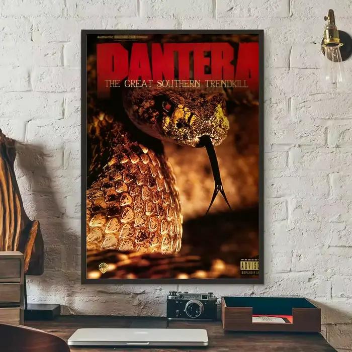 Affiche de groupe de Rock classique P-Pantera, autocollant parfait, Art mural auto-adhésif conçu pou