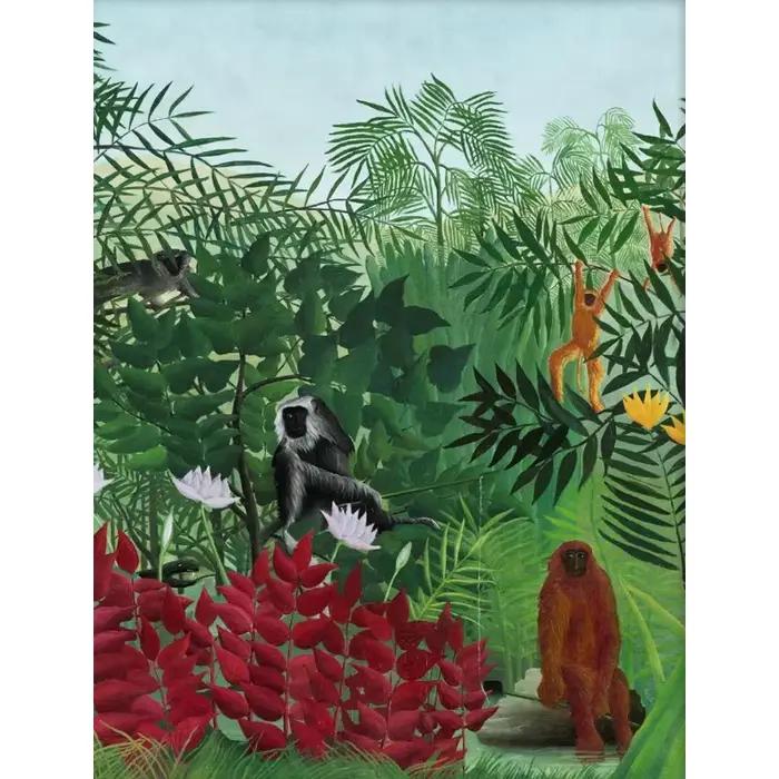 Affiche Vintage Henri Rousseau, joyeux plaisanterie, Jungle tropicale, forêt, paysage Animal, peintu