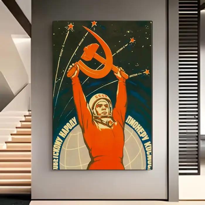 Affiche de style vintage Staline Union Soviétique, impression murale de film américain, décoration m