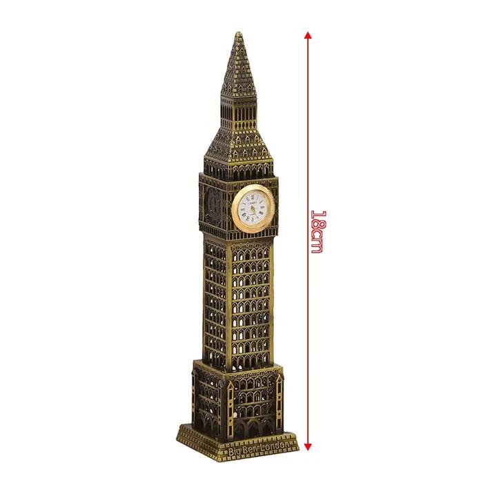Modèle du Big Ben, monument emblématique mondial, avec horloge et grande roue, décoration de bureau,