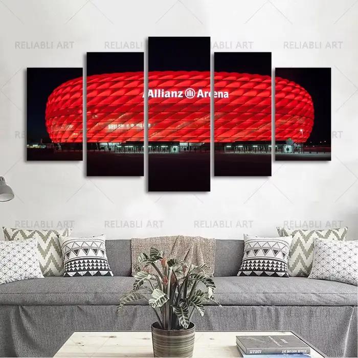 5 panneaux Bayern Munich Allianz Arena mur Art photos affiches toile peinture décoration salon décor