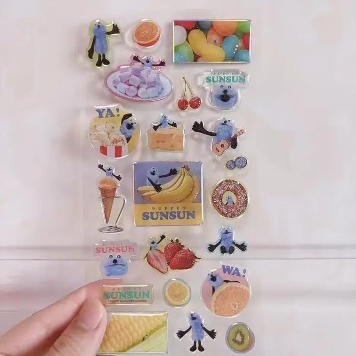 Autocollants décoratifs transparents rétro japonais Showa Heisei, motif fruits Sunsun, pour carnets