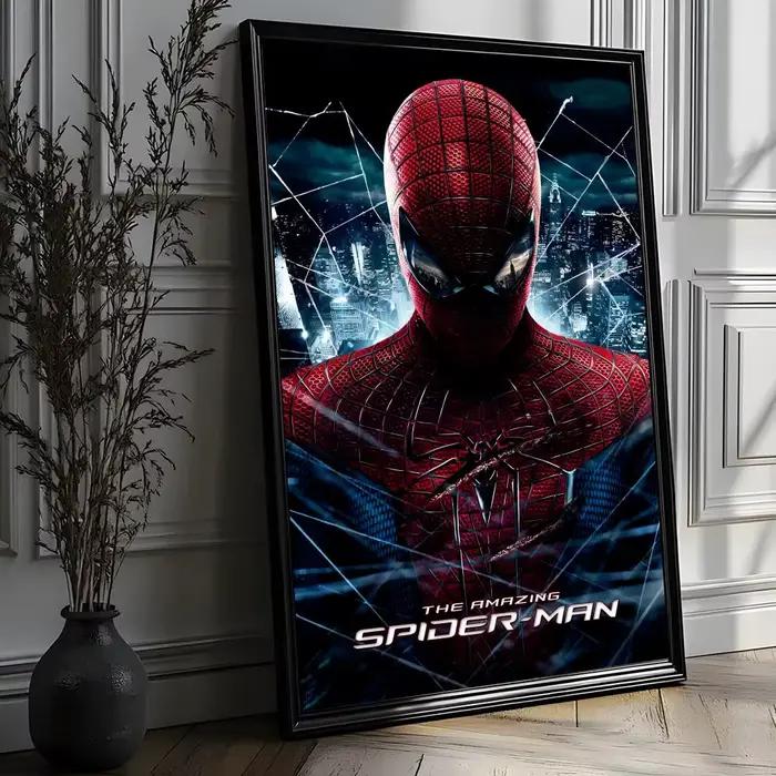 Affiche de film Spider-Man, art HD, décoration murale autocollante, décoration esthétique imperméabl