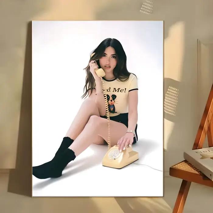 Affiche de musique pop M-Madison Beer, autocollant artistique auto-adhésif en papier imperméable, dé
