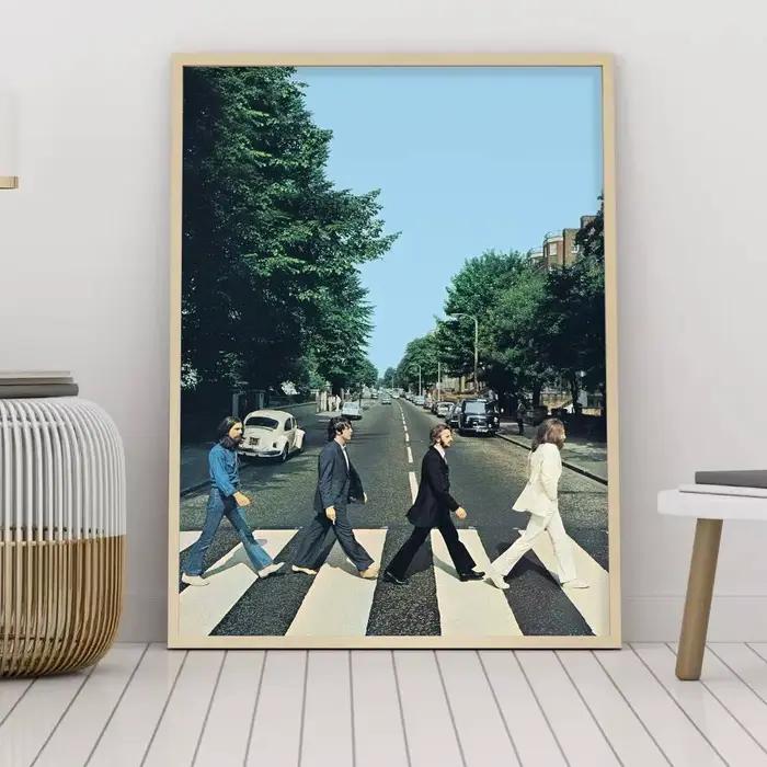 The Abbey Road B-Beatles affiche auto-adhésive Art papier imperméable autocollant café maison Bar sa