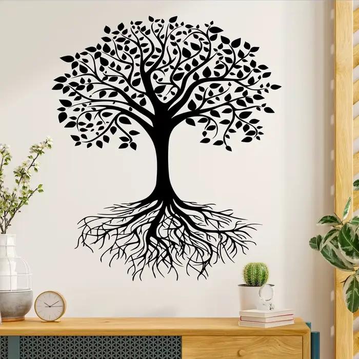 Autocollant mural arbre de vie en vinyle, décoration artistique pour la maison, salon, chambre à cou