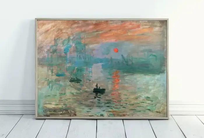 Impressions sur toile d'art abstrait de paysage de Monet, peintures murales, affiches célèbres de Mo