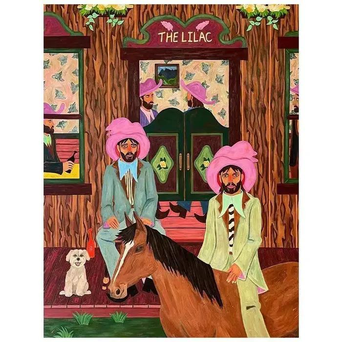 Peinture sur toile sans cadre de style rétro français, avec une touche haut de gamme, idéale pour la