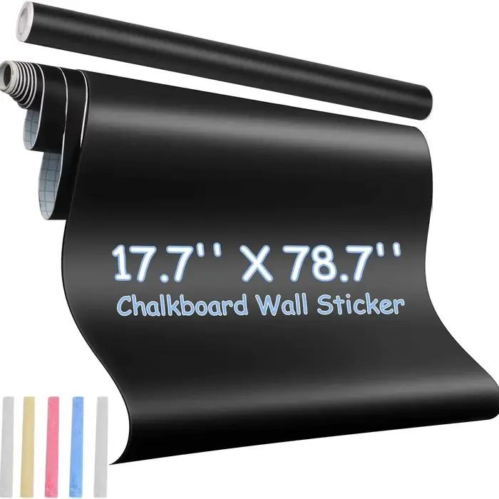 Rouleau de papier de contact pour tableau noir 17,3 "x 78,7", contient 5 craies, autocollants muraux