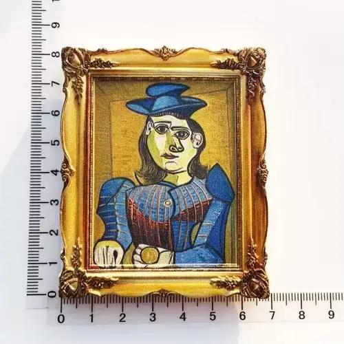 Van Gogh Picasso peinture à l'huile UV cadre Photo peintures de renommée mondiale 3d aimants de réfr