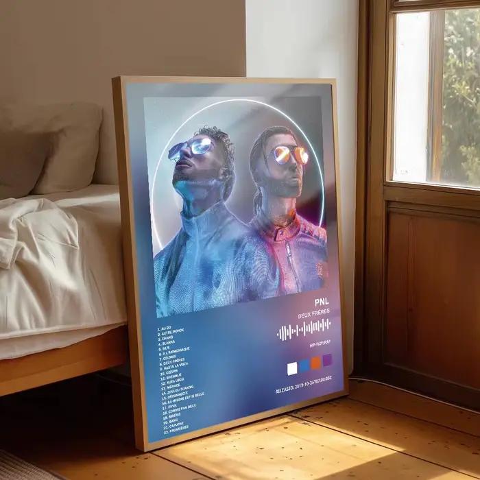 Affiche PNL, couverture d'album, chansons, musique, rap, autocollant mural en papier imperméable pou
